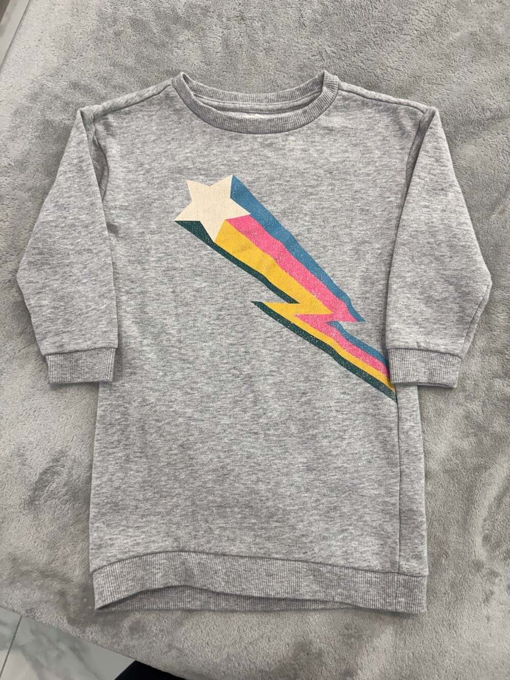 Gymboree Cosmic Club Shooting Star Sweatshirt Dress Gray Size 3T